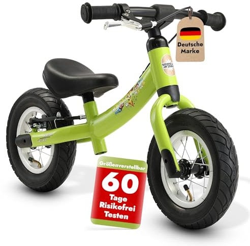 BIKESTAR Kinder Laufrad Lauflernrad Kinderrad für Jungen und Mädchen ab 2-3 Jahre | 10 Zoll Sport Kinderlaufrad | Grün | Risikofrei Testen