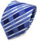 TigerTie Designer Seidenkrawatte in blau royal marine silber kariert