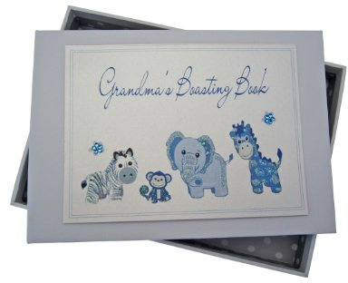 White Cotton Cards Grandma's Boasting Fotoalbum, Blau