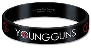Young Guns Official Wristband Logo Bones 17mm Rubber Accessory Size