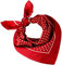 Tobeni 548 Damen Herren Nickituch Kopftuch Bandana Halstuch Baumwolle Unisex Farbe kleine Punkte Rot Grösse 54 cm x 54 cm