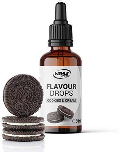 Flavour Drops zuckerfrei – 50ml Aromapulver & Tropfen zum Süßen | Kekse & Sahne - Aromatropfen ohne Kalorien für Quark & Porridge – vegan, produziert in Deutschland