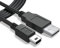 CABLEPELADO Câble mini USB synchronise et charge | Transfert de données 480 Mbit/s | Compatible avec microphone Blue Yeti, PS3, Wii U Pro, disque dur externe, appareils photo numériques, MP3 | Noir |