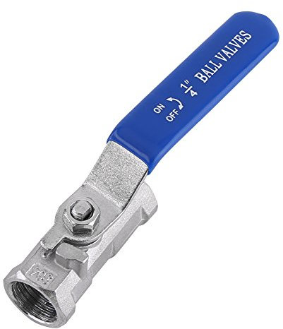 Akozon Kugelhahn Innengewinde 1/4,3/8,3/4,1,1-1/4 1-1/2 Edelstahl SS304 Reduziert Port Rohr Kugelhahn Innengewinde 6 Größen Innengewinde Kugelhahn Absperrventil(1/4)