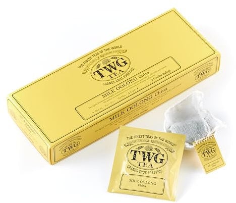 TWG Tea | Milk Oolong | Oolong Tea | 15 Hand Sewn Cotton Teabags | Gift Set