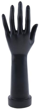 H HILABEE Schaufensterpuppe Hand Arm Frauen Display Base Handschuhe Schmuck Modell Stand, Schwarz - Schwarz, Links