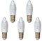 netSells AUSWAHL 8V - 55V 5er Set - 24V 3W Topkerze Riffelkerze Spitzschaftkerze - für Schwibbogen u. Lichterketten - für INNEN - für 10 Brennstellen - klar