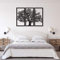 Tubibu Baum des Lebens Wanddeko, Wandbild aus Metall Schwarz, Haus Wandkunst-Dekoration, Wandaufkleber 3D, Moderne Deko, Bilder für Zuhause Büro Schlafzimmer, Wohnzimmer und Küche (Black, Medium)