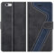 MOBESV Flip Wallet Case for iPhone 6S Plus/iPhone 6 Plus Phone Case, Black/Dark Blue