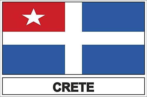 Akachafactory Sticker Aufkleber Flaggen Flagge Fahne Kreta Creta