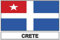 Akachafactory Sticker Aufkleber Flaggen Flagge Fahne Kreta Creta