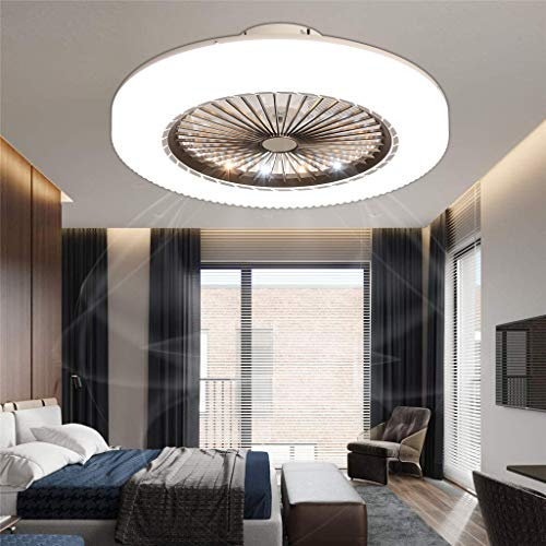 LED Fan Deckenleuchte Deckenventilator Fan Deckenlampe Mit Beleuchtung Fernbedienung Leise Dimmbar Ventilator Kreative Moderne Unsichtbare Deckenventilatoren Für Kinderzimmer Schlafzimmer (Clear)