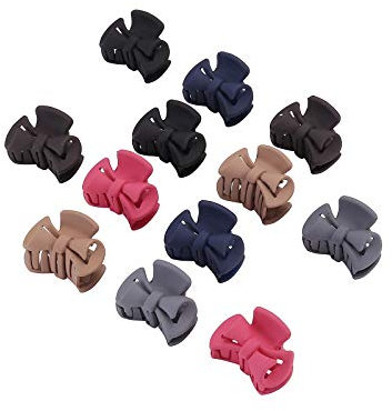 Lot de 12 petites pinces à cheveux, colorées, antidérapantes, accessoires de coiffure, minis pinces à cheveux, décorations pour femmes et filles