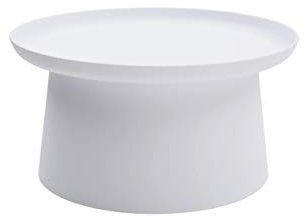 Fashion Commerce Table Basse en polypropylène, Blanc, 70 x 70 x 36 cm