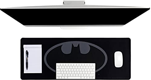 Tappetino da scrivania per videogiochi, 40 x 80 cm, motivo Batman, sottomano per scrivania, per ufficio e casa