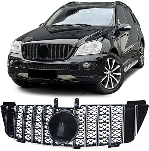 Sport Kühlergrill Schwarz Glanz Chrom für Mercedes M Klasse ML W164 05-08
