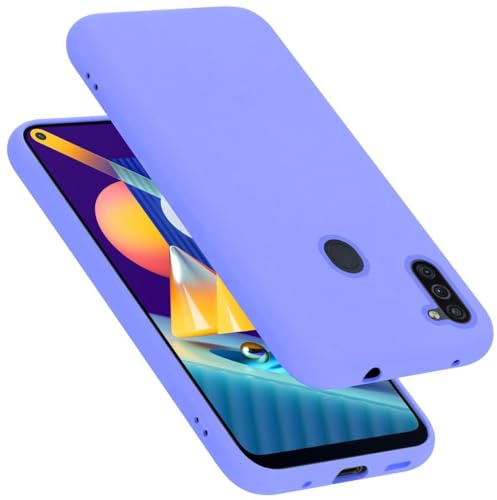 Cadorabo Hülle kompatibel mit Samsung Galaxy A11 / M11 Hülle Silikon Handyhülle für Galaxy A11 / M11 Case aus flüssigem Silikon- Kratzfeste und stoßfeste dünne TPU Schutzhülle - Liquid HELL LILA