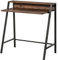 HOMCOM Writing Desk Computer Table Home Office PC Laptop Workstation Storage Shelf 84L x 45W cm Rustic Brown