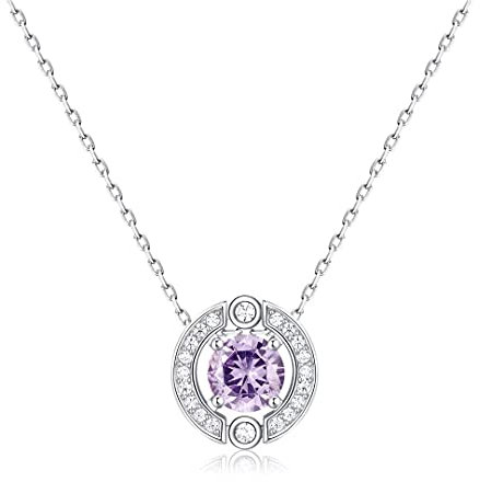 Geburtsstein Anhänger Halskette Damen - 925 Sterling Silber Juni Alexandrit Halskette mit Zirkonia | Fashion Birthstone Schmuck | Mode Geburtstag Geschenke für Frauen Mädchen(Verstellbare Kette )
