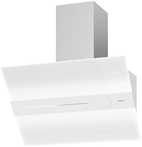 Oranier Kopffrei-Wandhaube 75 cm Tana - große weiße Design Abluft-Dunstabzugshaube mit Click & Turn Steuerung & Ambiente-Glaskantenbeleuchtung