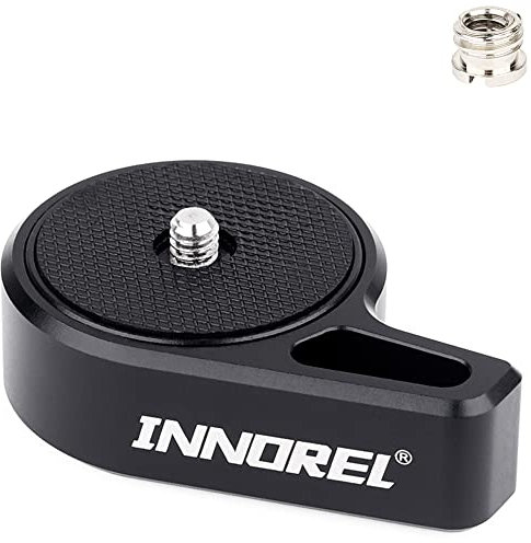 Top Speed Quick Release Plate-INNOREL TS9 Quick Release Camera Baseplate With 1/4-3/8 Screw only 120g,for Tripod Head DSLR Stabilizer Slider Jib