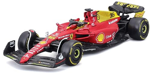 Burago 1:43 F1 2022 Ferrari F1-75 with Helmet Leclerc, Red