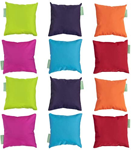 Gardenista Kleine Outdoor-Kissen | Minikissen in gemischten Farben | Set aus kleinen, wasserfesten Kissen für den Garten, das Wohnzimmer, das Sofa | Füllung aus Hohlfasern (12)
