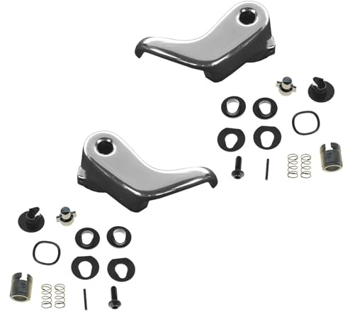 TRQ Locking Vent Window Handle Chrome Pair Set Compatible with Chevy GMC Blazer Jimmy Suburban