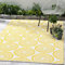 FAB HAB rayé Tapis d'extérieur - résistant à l'eau, ne Fade Pas, réversible - Plastique recyclé Premium - terrasse Patio Balcon Camping entrée - Rio - Jaune, 120cmx180cm