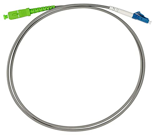 Axing OAK 1-43 Optisches Adapterkabel LC/UPC auf SC/APC, 1 m | LWL Patchkabel, SMF Glasfaser