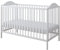 kiki design Babybett Gitterbett mit Matratze 60x120 höhenverstellbar und herausnehmbare Sprossen,3-stufige Verstellung, Kiefernholz, Babybett für Mädchen und Junge, Weiß