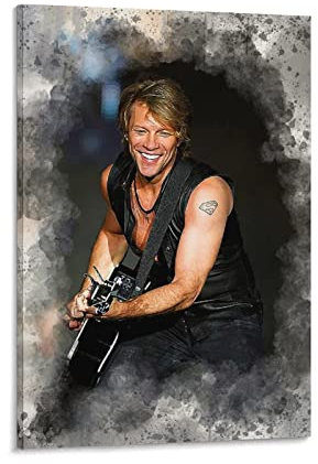 Enartly Bild Auf Leinwand Jon Bon Jovi Rock Sänger Kunst Cool Retro Dekoratives Wohnzimmer Poster Schlafzimmer 50x70cm Kein Rahmen