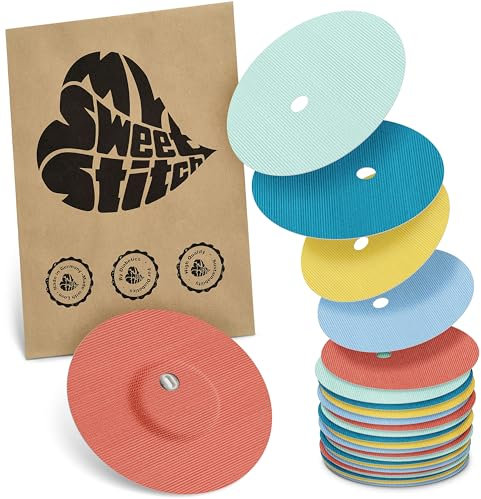 MySweetStitch - 25 x Freestyle Libre 3 Pflaster Rund mit Belüftungsloch, Overpatch Ø 60mm, Made in Germany, hautfreundlich, wasserfest, atmungsaktiv, Pastel