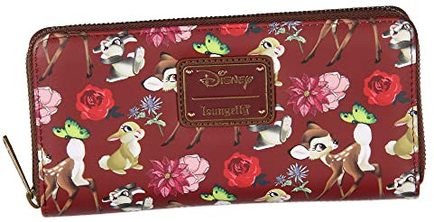 Loungefly Disney Bambi Allover Print Friends and Flowers Zip Around Wallet