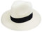 DRESHOW Women Straw Panama Hat Fedora Beach Sun Hat Wide Brim Straw Roll up Hat UPF 50+, Panama Ivory V2