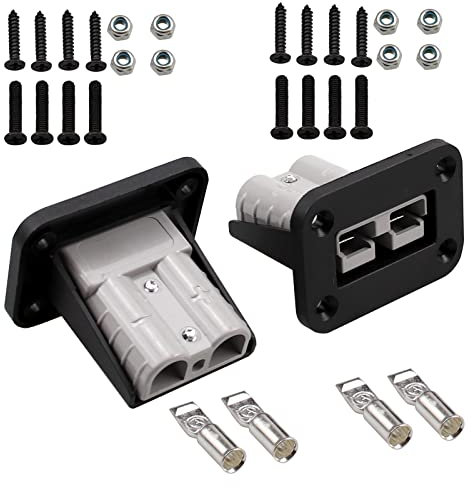 ZOOKOTO 2Pcs 50A 12-24V DC Flush Mount Recessed Plate, Plug Mounting Panel for Anderson SB50 Series Connectors