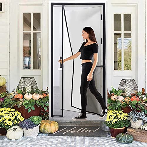 Zanzariera per porta come tenda a rullo, 170x250cm anti zanzare, zanzariera a rullo per porta del patio, porta del balcone del soggiorno, nero