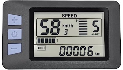 ELGE P3H Elektrofahrrad-LCD-Anzeige, Messgerät, Armaturenbrett, Messgerät, Anzeigetafel, Messgerät, Anzeige 24 V, 36 V, 48 V, 60 V für Elektroroller (6 PIN).