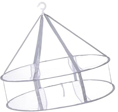 Milageto Étendoir à Pull Pliable, étendoir à Linge, à Plat, Filet de séchage, Filet en Maille Pliable pour Jouets, Maillot de Bain, Serviettes, Chaussettes, 2 Couches