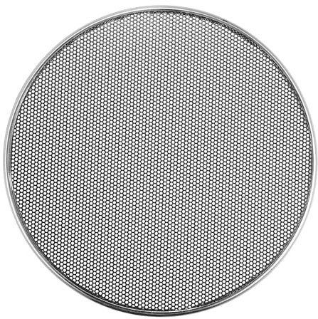 A ABSOPRO Rejilla de Altavoz para Coche de 6 Pulgadas, Malla Rojoonda de Tono Plateado - 1 Unidad