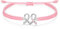J.Endéar Bracelet Cancer Sensibilisation pour Femme Argent 925 Zircone, Cordon Bracelet Rose Ajustable pour Fille, Foi Inspiration Cadeaux pour Elle