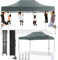COBIZI Carpa Plegable 3x4,5 sin Pared Lateral,Impermeable Carpa Plegable,Carpas para Exteriores Pergola,Cenadores para Jardin Fiesta Camping Playa (3 por 4,5m Gris)
