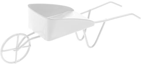 Miniature Dollhouse Mini Wheelbarrow Toy Fairy Garden Cart Vintage Metal Tiny Barrow Doll House Accessories for Crafts Table Decor Landscape Decorations Photo Props