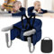 LZQ Tischsitz Baby 6-36 Monate Sitzerhöhung Babystuhl Faltbarer Boostersitz Babysitz für 2-8cm Dicke Tische Kinder Essen Stuhl Sitzhilfe mit Rutschfest Klemmen und Sitztasche(Blau)