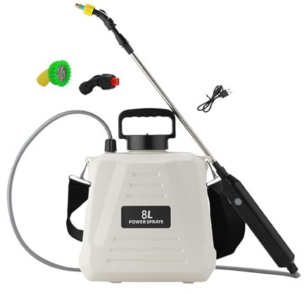Fenteer Pulverizador Eléctrico de Alta Eficiencia para Jardín, 8 litros