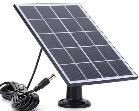 Moreeulsi Solar Panel for Ring Doorbell,10W Solar Panel Charger - Camera Solar Panel Charger Continuously Powers Video Doorbells, 5V Outdoor Cameras
