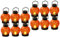 HOMSFOU 12 Stk Led Laterne Kerzenlicht Geführtes Kerzenlicht Mehrzwecklaternen Halloween-tischlaterne Kürbislampen Festival-kerzenlicht Led- Pp (spritzgegossene Schwarze Bodenschale