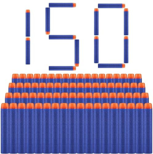 Balas Dardos,Munición De Espuma De Juguete,Juegos De Armas Y Proyectiles para Niños,Paquete de Recarga Balas para Niños,Refill Darts Accesorios Nerf para N-Strike Elite Blasters Series,150PC,7.2CM