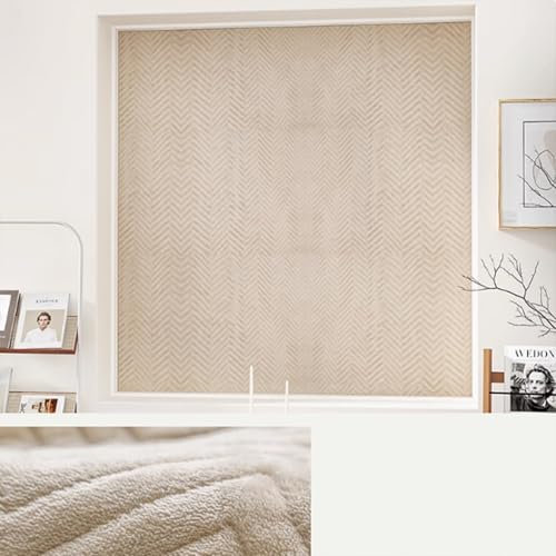 Kit Película Aislamiento Ventana Invierno, Resistente al Viento y al frío Pelicula Aislante Termico Ventanas con Velcro, Reutilizable Fácil Cubierta Aislante para Ventanas(Beige,1.2x1.2 m)