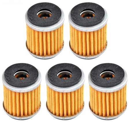 DOFABI 5-teiliger Ölfilter for Yamaha, YZF R125 125 WR 125R 125X YZ 250 250F 450F 450 WR250F WR450F WR250X WR250R YZ450F YZ250F YZ250 YFZ450 Motorrad-Ölfilterwechsel